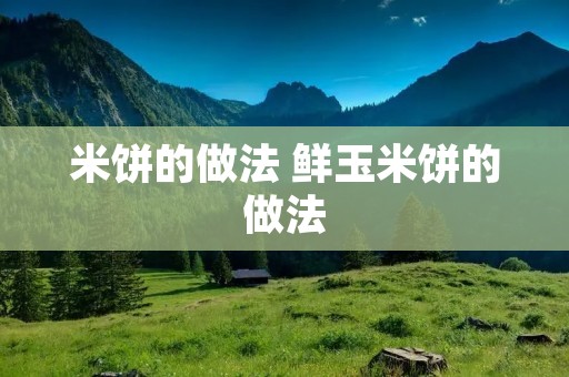 米饼的做法 鲜玉米饼的做法 米饼的做法 鲜玉米饼的做法