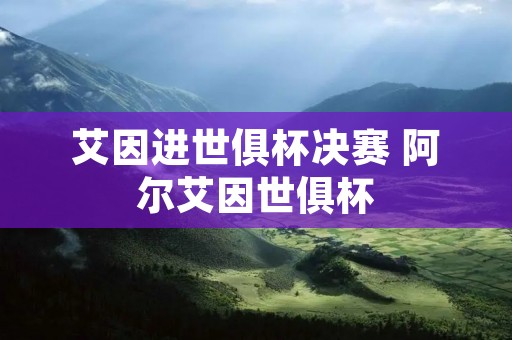 艾因进世俱杯决赛 阿尔艾因世俱杯 艾因进世俱杯决赛 阿尔艾因世俱杯