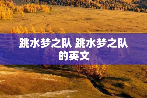 跳水梦之队 跳水梦之队的英文