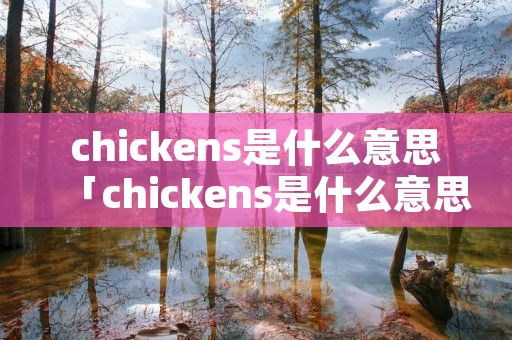 chickens是什么意思「chickens是什么意思中文翻译成中文」
