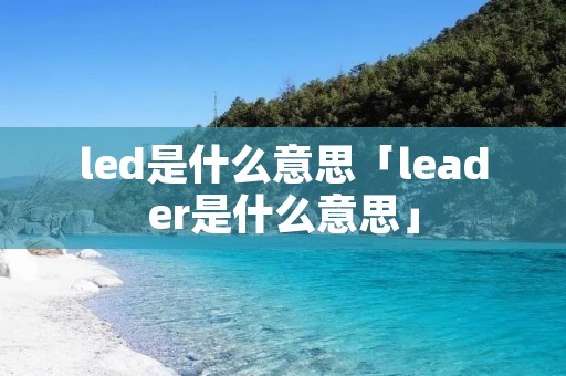 led是什么意思「leader是什么意思」
