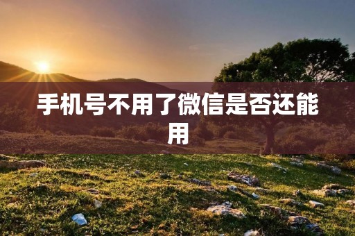 手机号不用了微信是否还能用