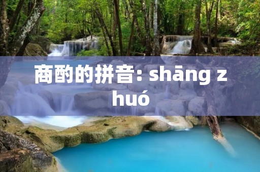 商酌的拼音: shāng zhuó