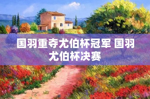 国羽重夺尤伯杯冠军 国羽尤伯杯决赛