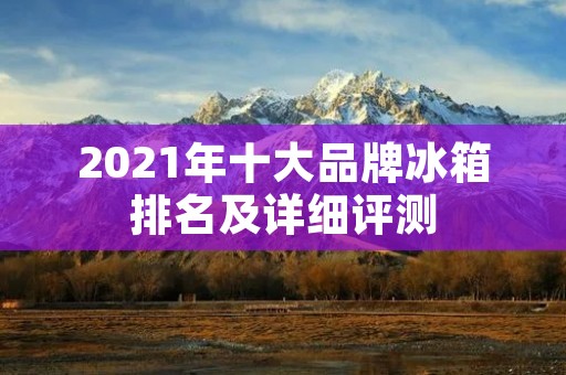 2021年十大品牌冰箱排名及详细评测