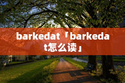 barkedat「barkedat怎么读」