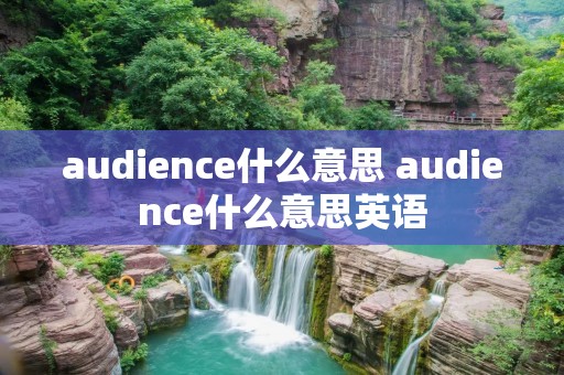 audience什么意思 audience什么意思英语