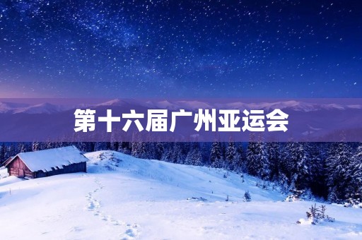 第十六届广州亚运会：展示亚洲团结与友谊的盛会