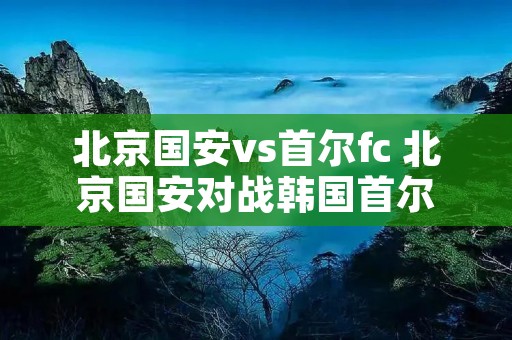 北京国安vs首尔fc 北京国安对战韩国首尔 北京国安vs首尔fc 北京国安对战韩国首尔