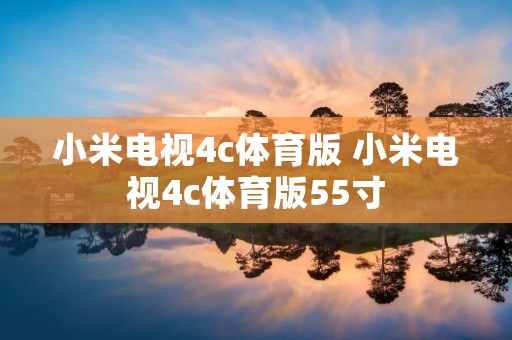 小米电视4c体育版 小米电视4c体育版55寸