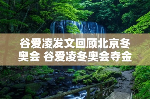 谷爱凌发文回顾北京冬奥会 谷爱凌冬奥会夺金点
