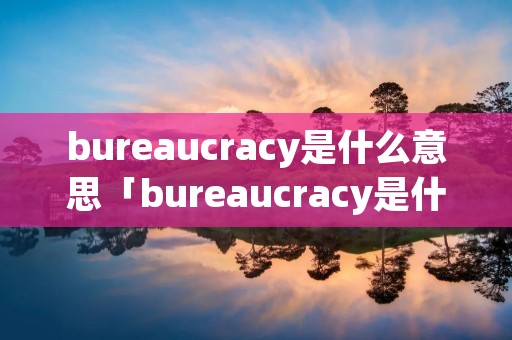 bureaucracy是什么意思「bureaucracy是什么意思英语」