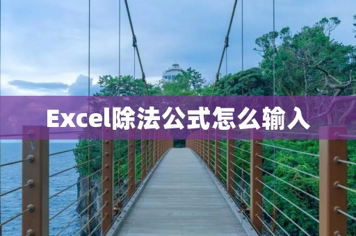 Excel除法公式怎么输入