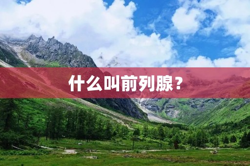 什么叫前列腺？