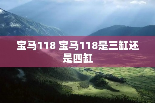宝马118 宝马118是三缸还是四缸 宝马118 宝马118是三缸还是四缸