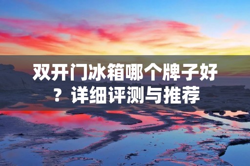 **门冰箱哪个牌子好?详细评测与推荐 **门冰箱哪个牌子好?详细评测与推荐