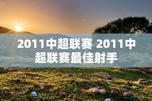 2011中超联赛 2011中超联赛最佳射手