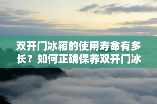 **门冰箱的使用寿命有多长？如何正确保养**门冰箱？