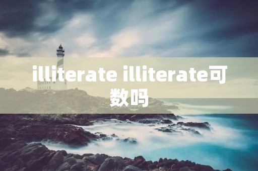 illiterate illiterate可数吗