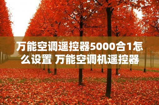 万能空调遥控器5000合1怎么设置 万能空调机遥控器5000合1怎么设置