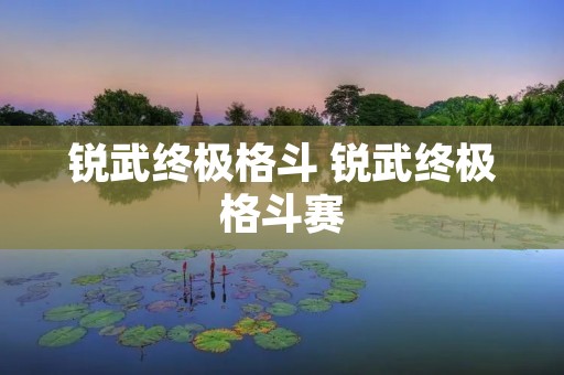 锐武终极格斗 锐武终极格斗赛