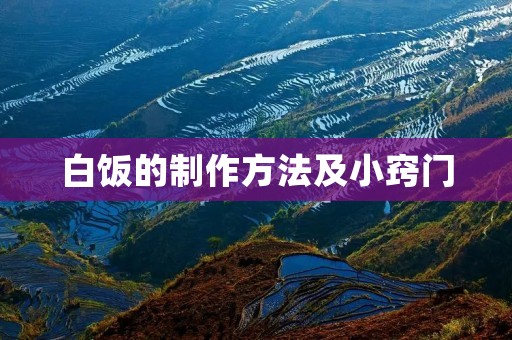 白饭的制作方法及小窍门