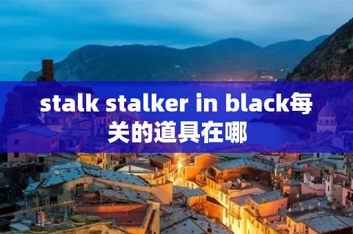 stalk stalker in black每关的道具在哪