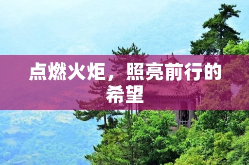 点燃火炬,照亮前行的希望 点燃火炬,照亮前行的希望
