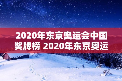 2020年东京奥运会中国奖牌榜 2020年东京奥运会奖牌榜美国队