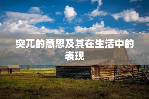 突兀的意思及其在生活中的表现
