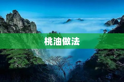 桃油做法：让你轻松自制美味桃油的步骤详解