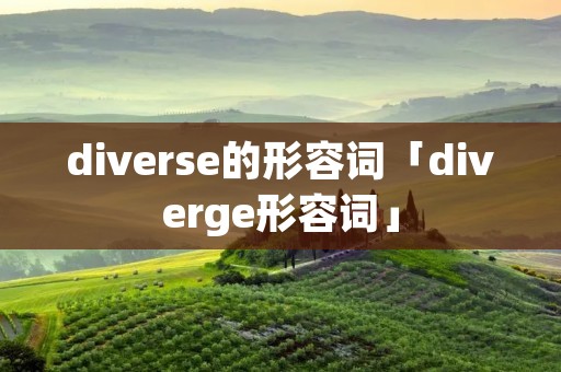 diverse的形容词「diverge形容词」