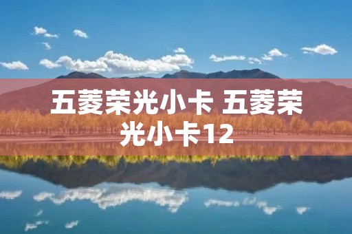 五菱荣光小卡 五菱荣光小卡12