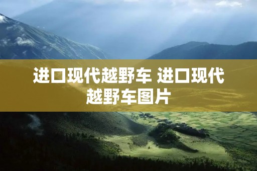 进口现代越野车 进口现代越野车图片 进口现代越野车 进口现代越野车图片