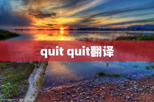 quit quit翻译 quit quit翻译