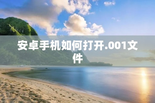 安卓手机如何打开.001文件