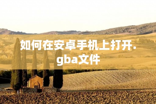 如何在安卓手机上打开.gba文件