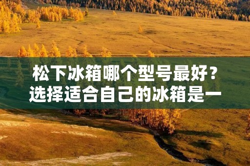 松下冰箱哪个型号最好？选择适合自己的冰箱是一个需要考虑多个因素的决策过程。在市场上，松下作为一家知名的电器品牌，提供了多款冰箱型号供消费者选择。本文将为您介绍几款松下冰箱中的优秀型号，帮助您做出明智的购买决策。