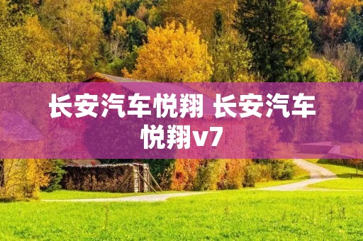 长安汽车悦翔 长安汽车悦翔v7
