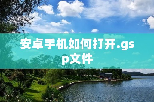 安卓手机如何打开.gsp文件