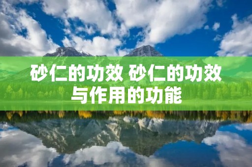 砂仁的功效 砂仁的功效与作用的功能 砂仁的功效 砂仁的功效与作用的功能