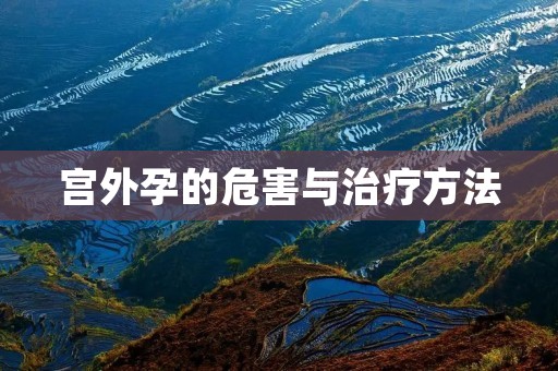 宫外孕的危害与治疗方法 宫外孕的危害与治疗方法