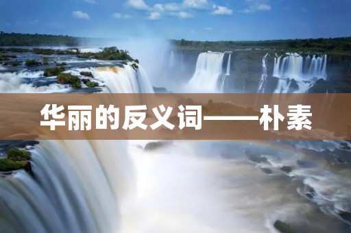 华丽的反义词——朴素