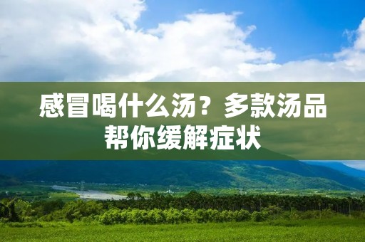 感冒喝什么汤?多款汤品帮你缓解症状 感冒喝什么汤?多款汤品帮你缓解症状