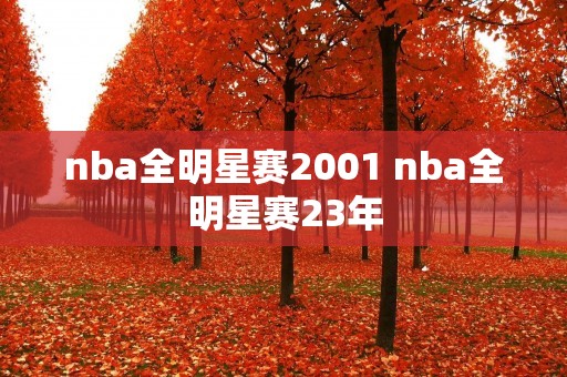 nba全明星赛2001 nba全明星赛23年