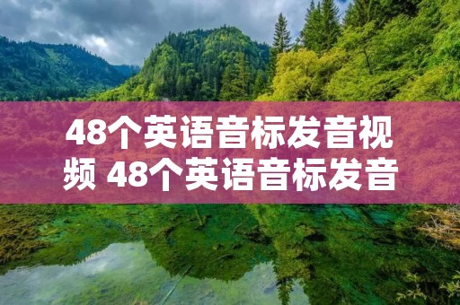 48个英语音标发音视频 48个英语音标发音视频28个辅音正音单词版