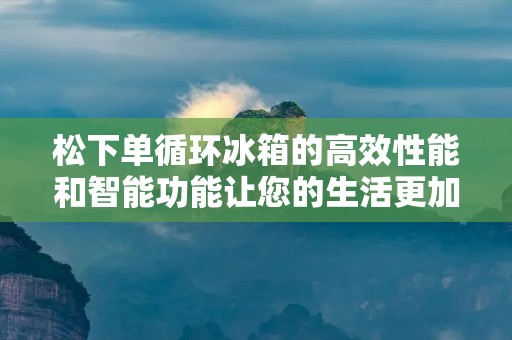 松下单循环冰箱的高效性能和智能功能让您的生活更加便捷舒适。这款冰箱采用了先进的技术和创新的设计，为您提供了出色的冷藏和冷冻效果，同时还具备节能和环保的特点。下面将详细介绍松下单循环冰箱的各项特点和优势。