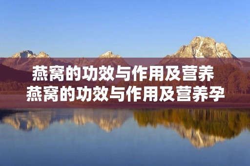 燕窝的功效与作用及营养 燕窝的功效与作用及营养孕妇的好处