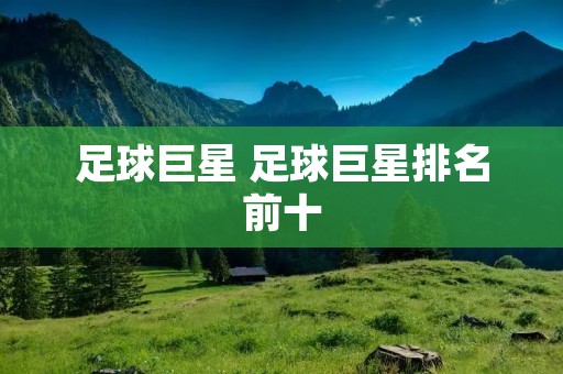 足球巨星 足球巨星排名前十