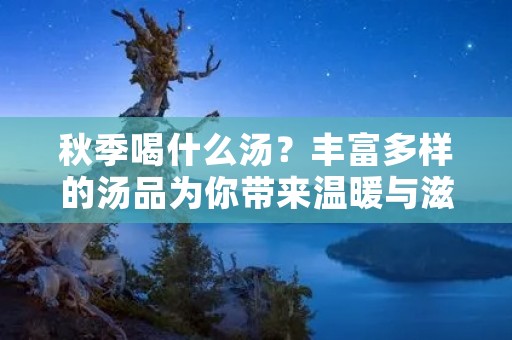 秋季喝什么汤？丰富多样的汤品为你带来温暖与滋补！